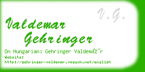 valdemar gehringer business card